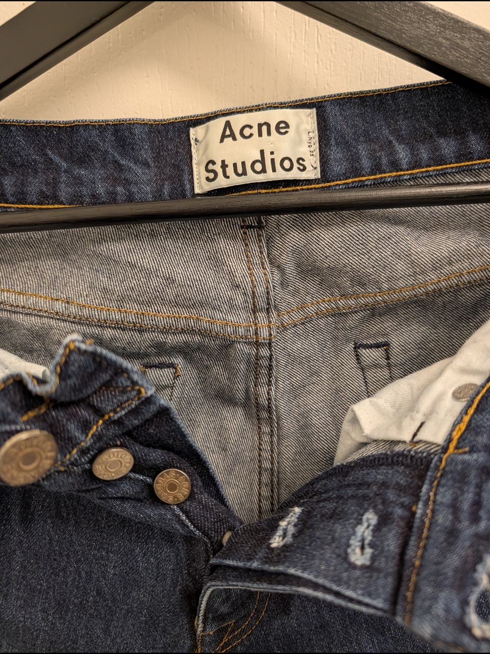 Acne Slim Jeans in Dark Blue Denim - Picture 3 of 4